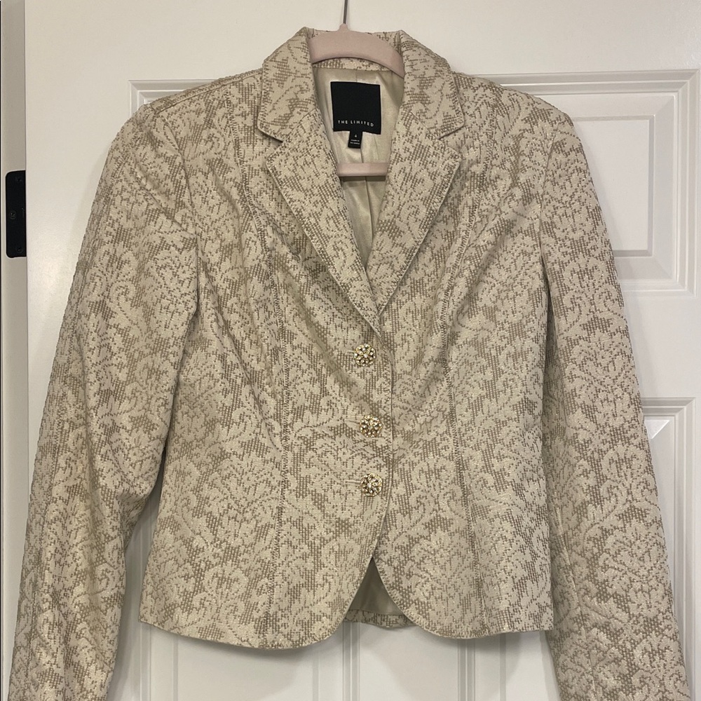 The Limited Women's Beige Patterned Blazer